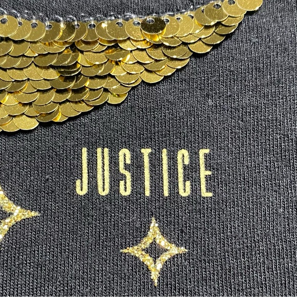 💕HP Justice Short Sleeve T-Shirt w/Reversible Sequence Moon Shaped Decoration - Picture 8 of 12